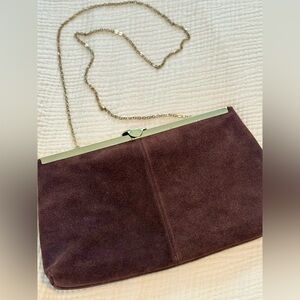 Vintage Etra 1960’s / 1970’s brown suede leather purse